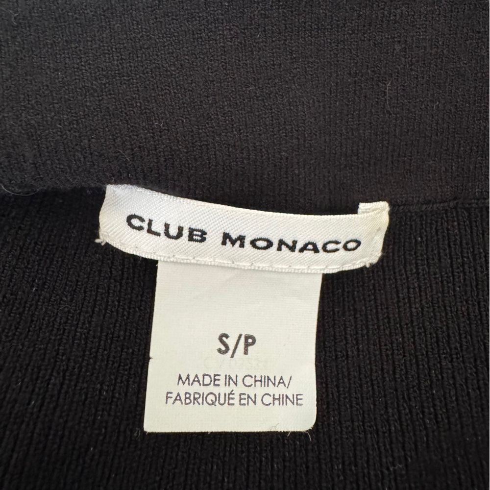 Club Monaco Black Off Shoulder Flutter Sleeve Top Small - Picture 3 of 6